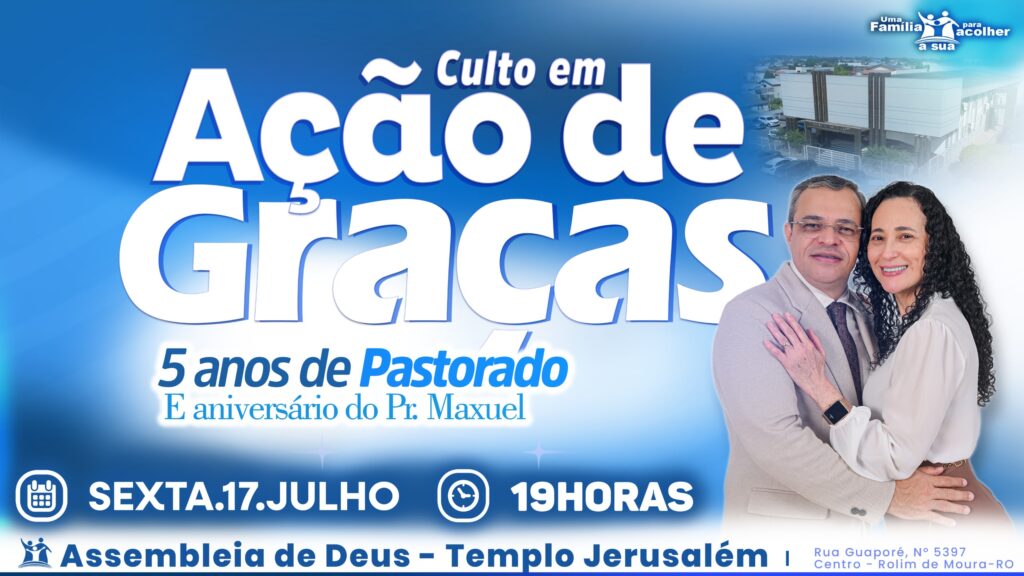 Jubileu de Ouro e 5 Anos de Liderança: IEADRM Celebra marcos Históricos em Julho