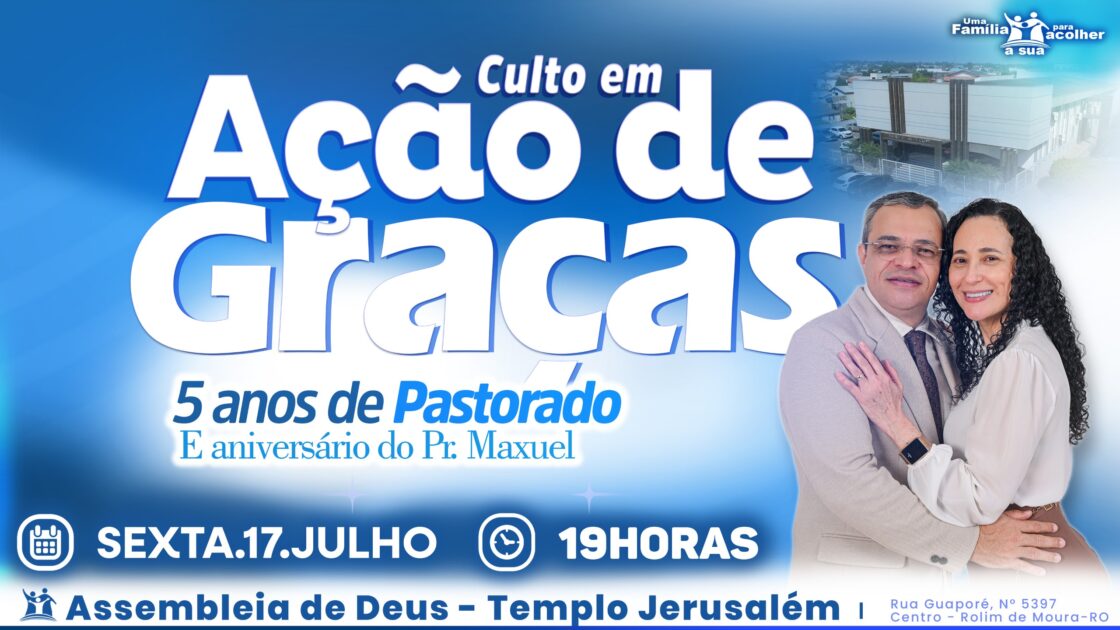Jubileu de Ouro e 5 Anos de Liderança: IEADRM Celebra marcos Históricos em Julho