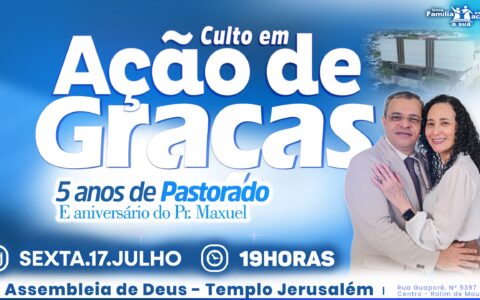 Jubileu de Ouro e 5 Anos de Liderança: IEADRM Celebra marcos Históricos em Julho