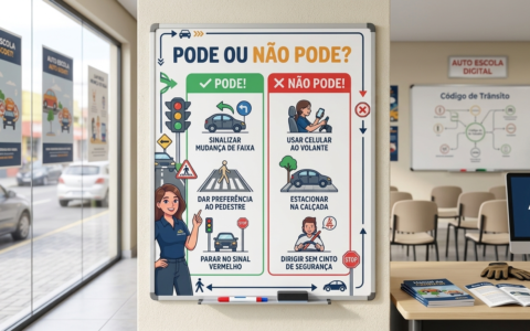 Auto Escola lança quadro para esclarecer dúvidas sobre o trânsito em Rolim de Moura RO.