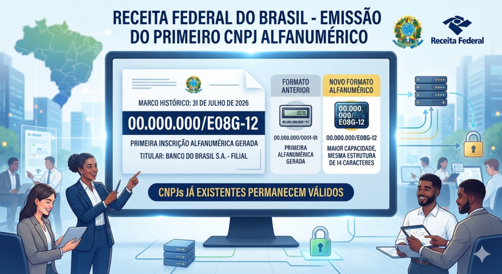 Receita Federal gera o primeiro CNPJ em formato alfanumérico
