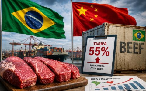 China impõe sobretaxa sobre carne bovina acima da cota e medida pode afetar exportações brasileiras