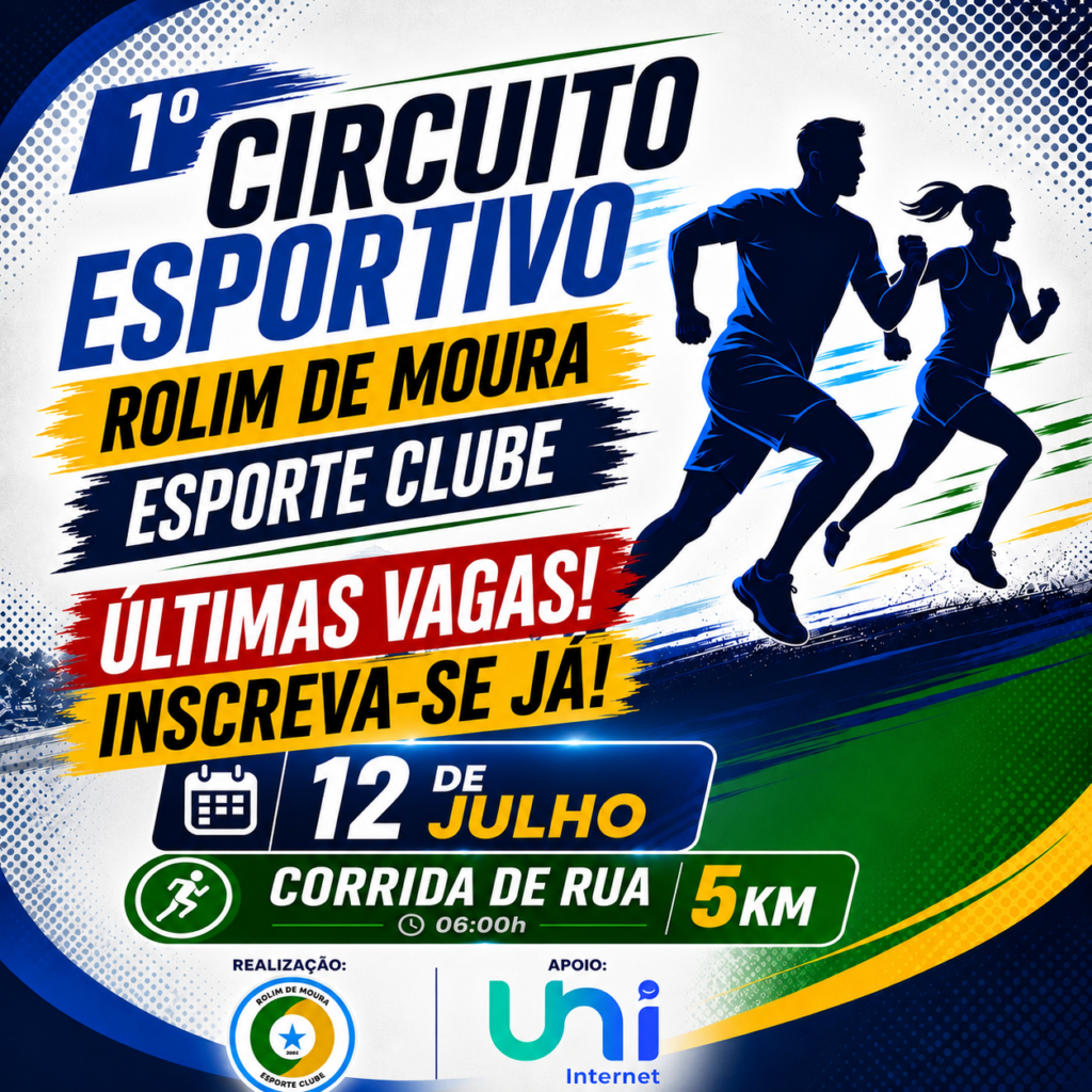 Último dia para inscrições no 1º Circuito Esportivo do Rolim de Moura Esporte Clube; restam apenas 20 vagas