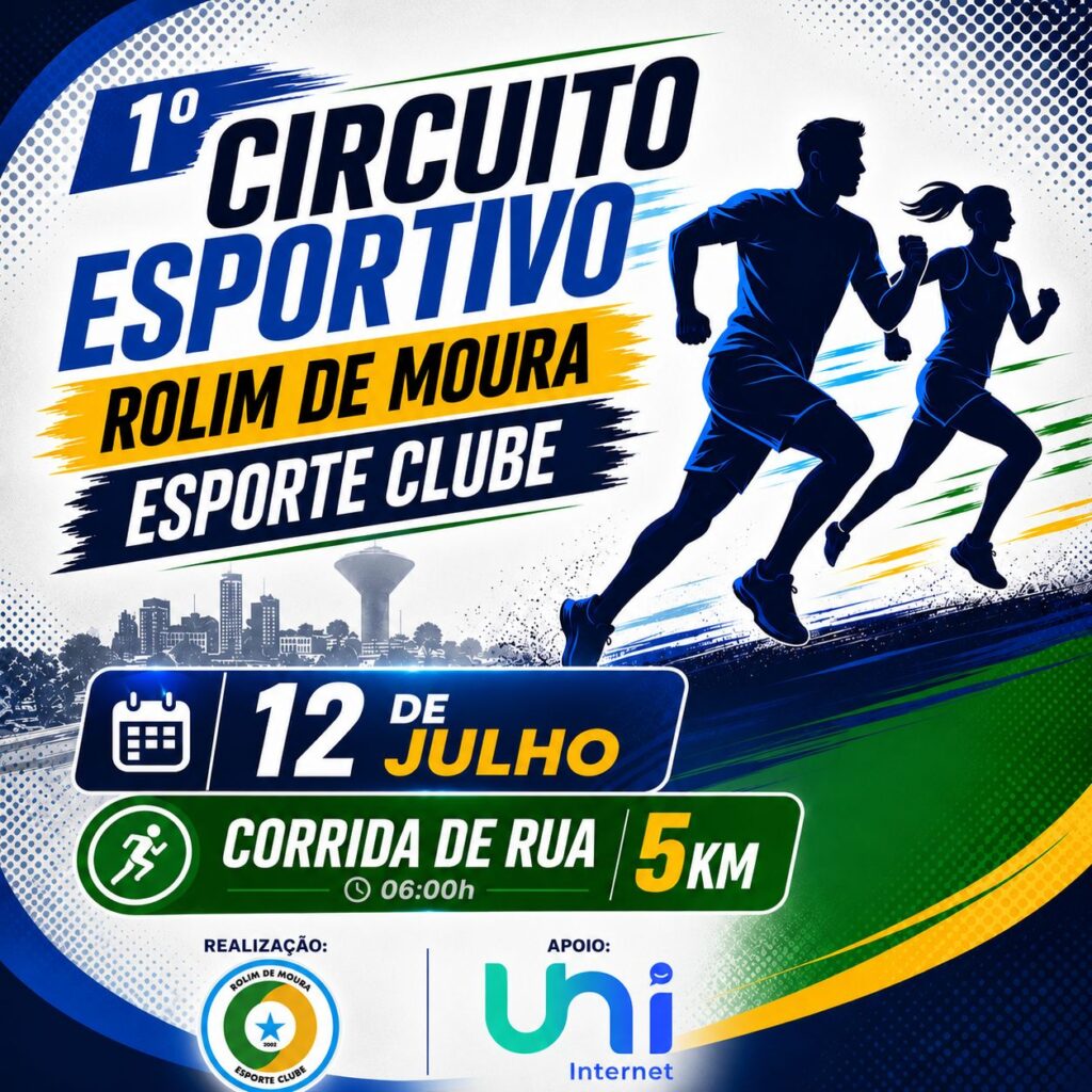 Aberto as inscrições para o 1º Circuito Esportivo que promete movimentar Rolim de moura com corrida de 5 Km