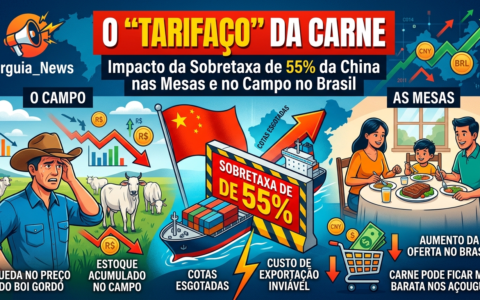O “Tarifaço” da Carne: O Impacto da Sobretaxa de 55% da China nas Mesas e no Campo no Brasil