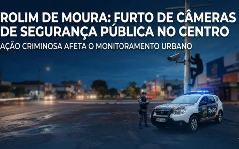 Flagrado: Homem Escala Poste e Furta Câmeras de Monitoramento em Rolim de Moura