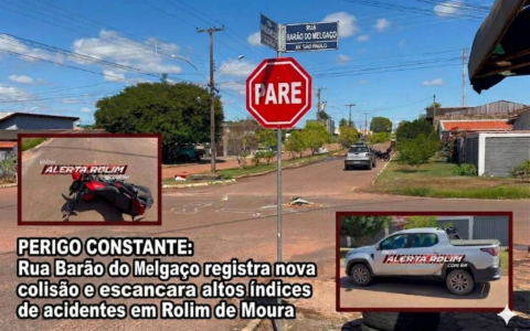 PERIGO CONSTANTE: Rua Barão do Melgaço registra nova colisão e escancara a alta nos índices de acidentes.