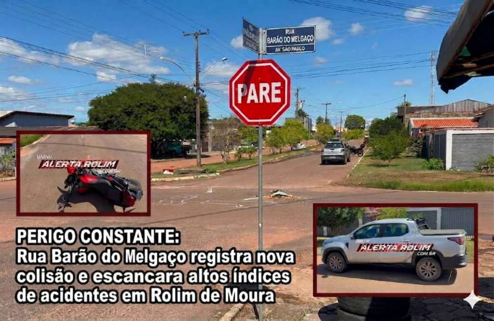 PERIGO CONSTANTE: Rua Barão do Melgaço registra nova colisão e escancara a alta nos índices de acidentes.