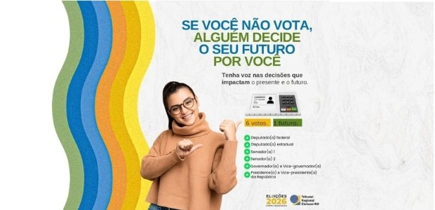 Campanha do TRE-RO orienta eleitorado sobre os seis votos em 2026