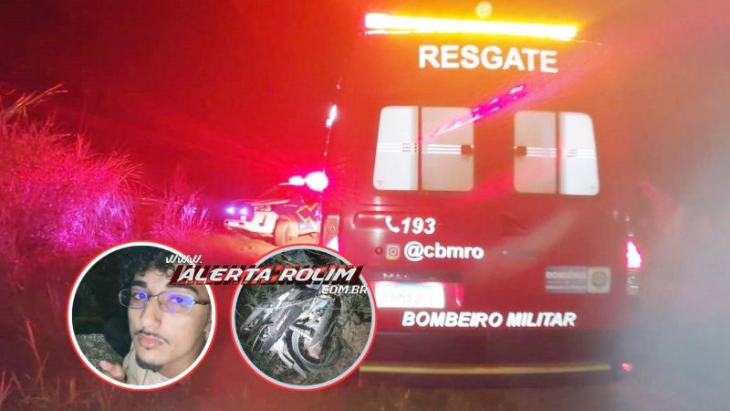 Jovem de 21 anos morre após grave acidente na RO-383, próximo à ponte do Rio Anta, em Rolim de Moura-RO