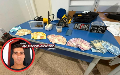 Operação conjunta prende suspeito e apreende drogas em mercado usado como fachada em Rolim de Moura