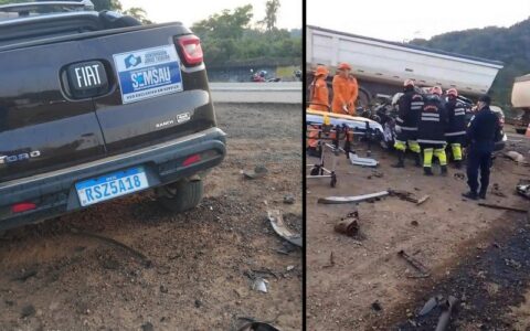Veículo da Saúde de Gov. Jorge Teixeira se envolve em grave acidente na BR-364 e cinco pessoas morrem; Vítimas foram identificadas
