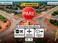 Rotatórias inacabadas em Rolim de Moura viram motivo de preocupação entre moradores