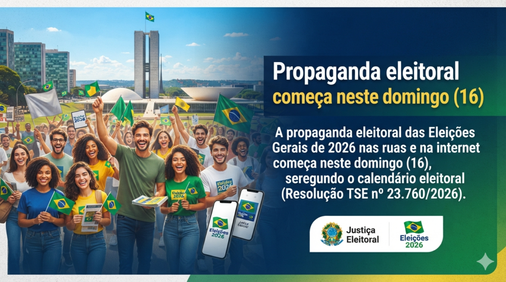 Propaganda eleitoral começa neste domingo (16), conheça as regras