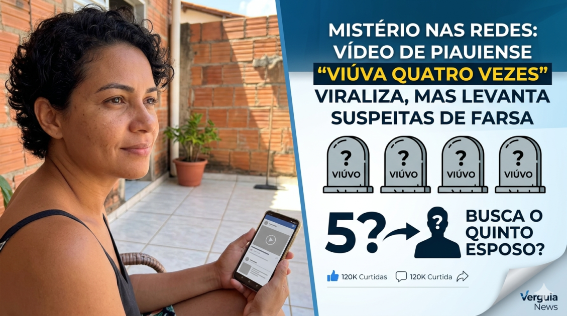 Mistério nas redes: Vídeo de piauiense “viúva quatro vezes” que busca novo marido viraliza, mas levanta suspeitas de farsa