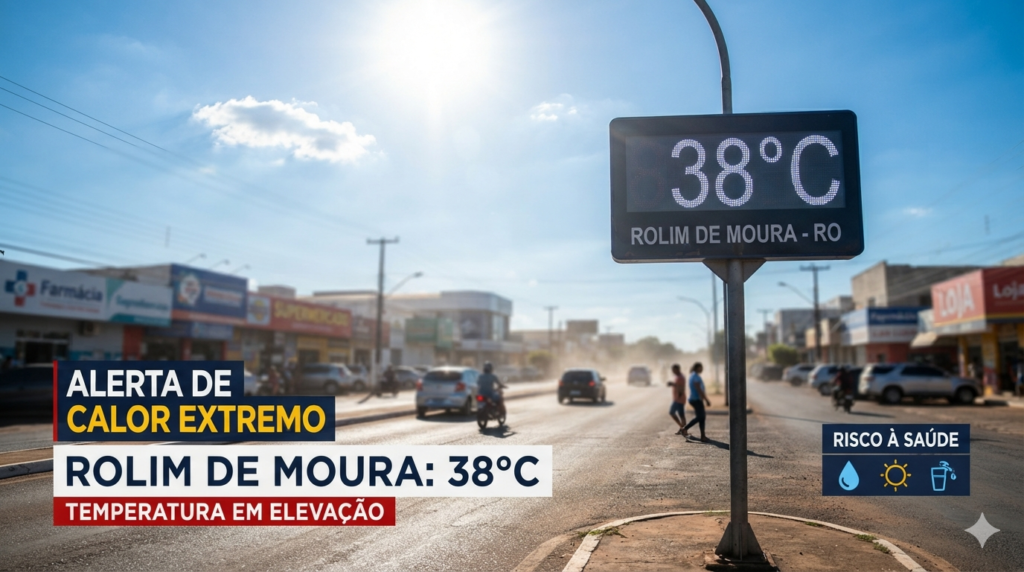 Calor extremo: Rolim de Moura registra 38 °C antes das 10h30 e devemos estar alertos para os cuidados com a saúde