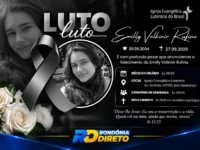 Velório de Emilly Valkinir Rufino está sendo realizado nesta segunda-feira em Rolim de Moura