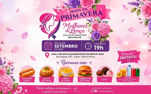 Associação Mulheres de Lenço promove ‘Noite da Primavera’ com entrada gratuita e inauguração da Cozinha do Bem