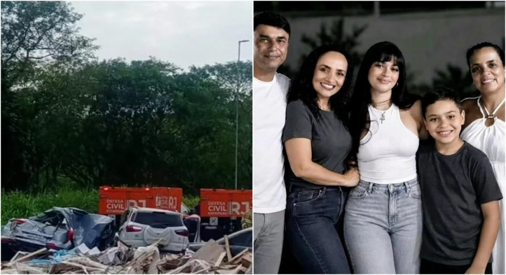 Cinco pessoas da mesma família morrem em acidente envolvendo caminhão e quatro carros na BR-393