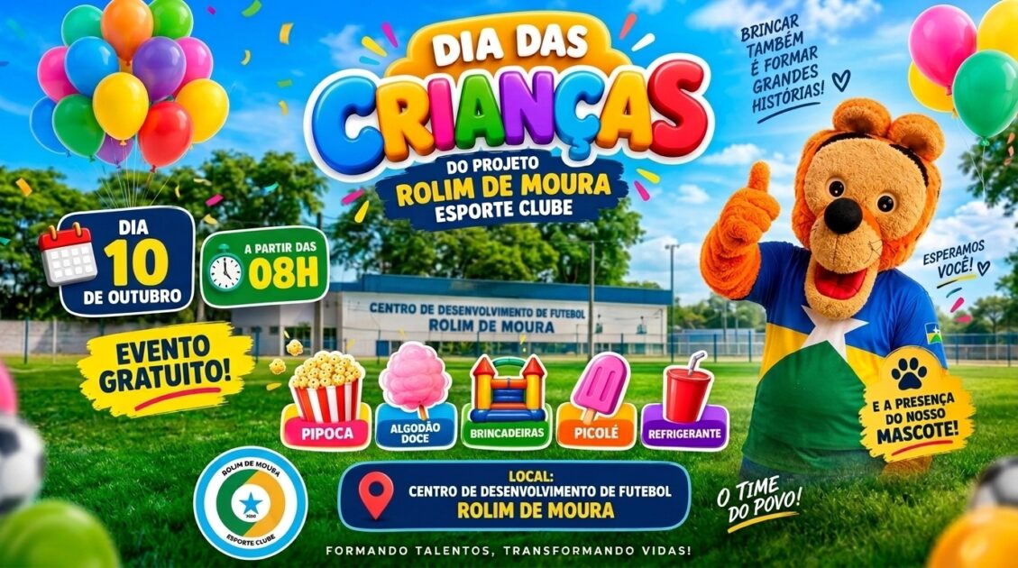 Festa das Crianças do Rolim de Moura Esporte Clube será neste sábado