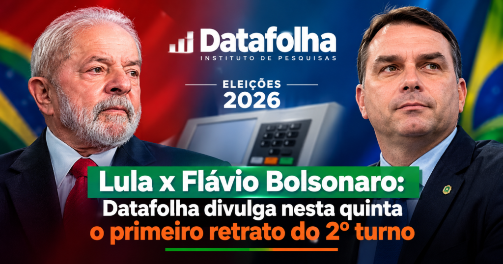 Lula x Flávio Bolsonaro: Datafolha divulga nesta quinta o primeiro retrato do 2º turno