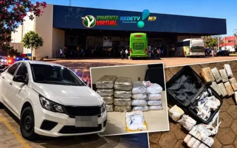 Mala com mais de 17 quilos de drogas é apreendida pela PM em Pimenta Bueno RO