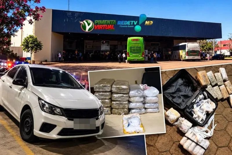 Mala com mais de 17 quilos de drogas é apreendida pela PM em Pimenta Bueno RO
