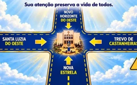 Romeiros percorrem rodovias de acesso a Rolim de Moura durante a madrugada em homenagem a Nossa Senhora Aparecida